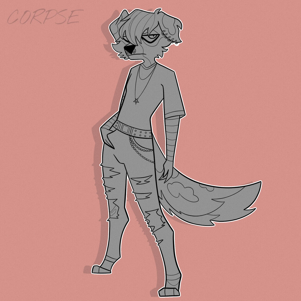 Australian Shepherd Lineart